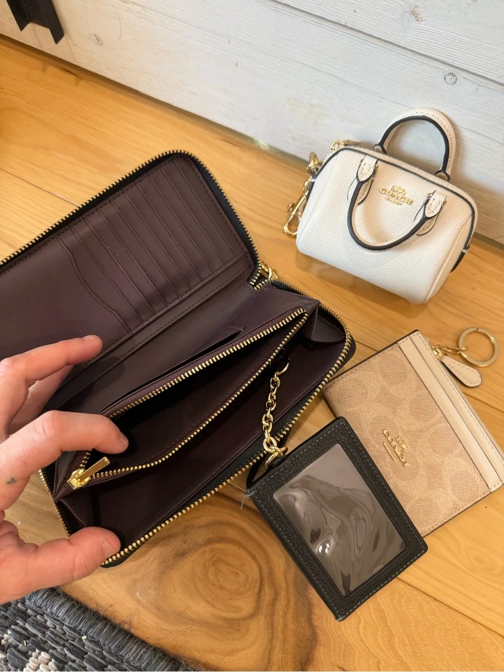 Coach Wallet and Charm Bundle